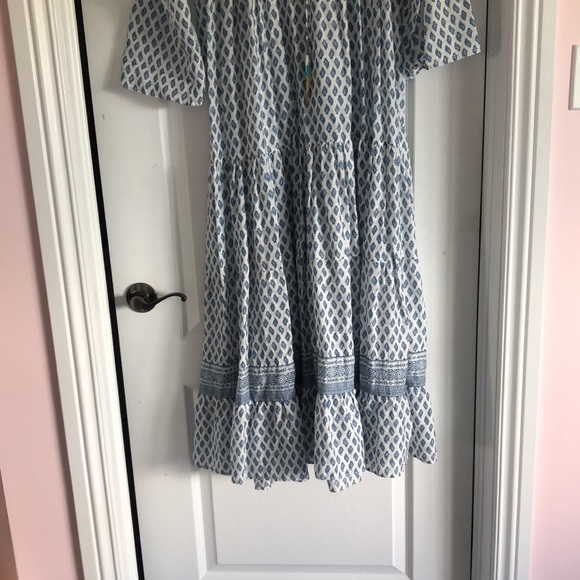 Size xs bohemian blue and white Zara dress! Worn once! - Picture 7 of 8